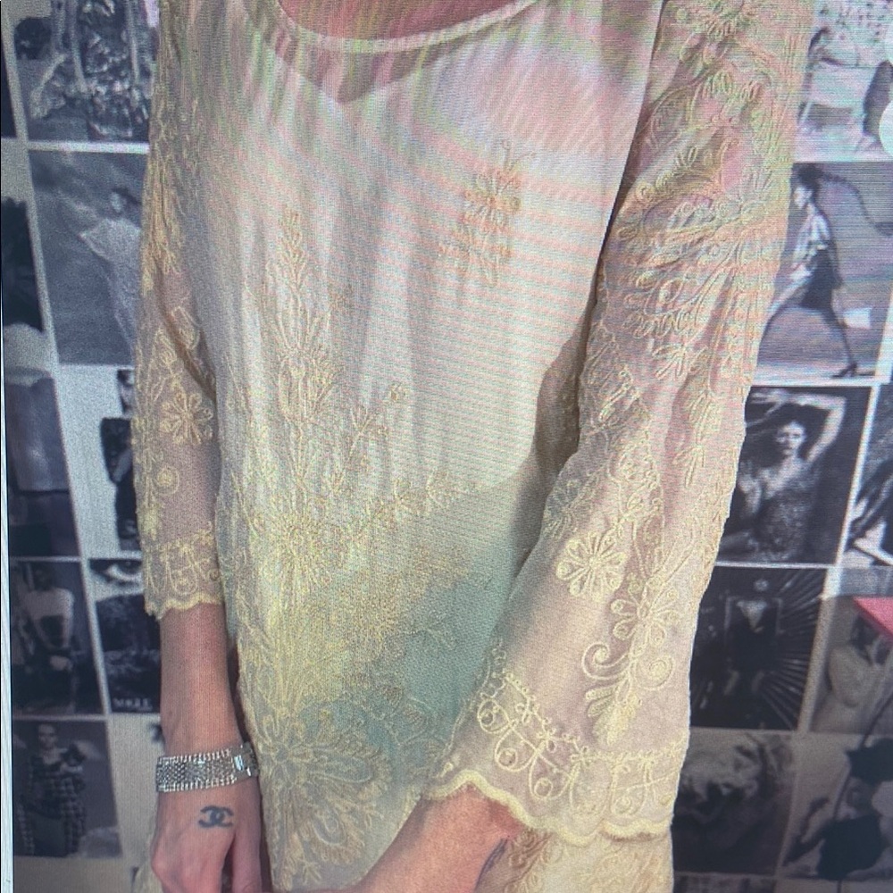 Elegant Cream Embroidered Women's Top